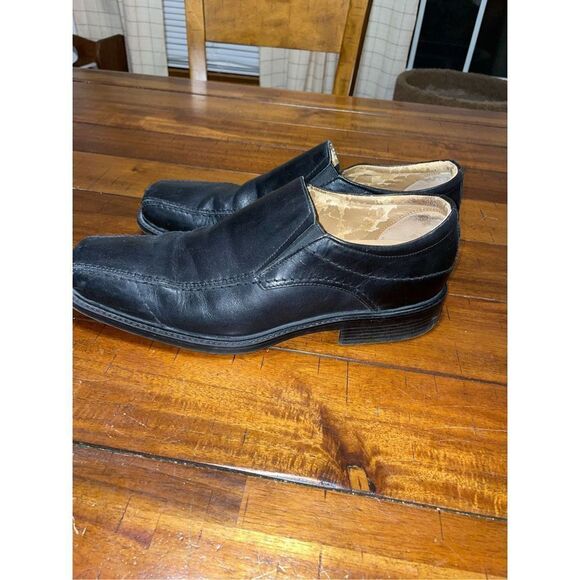 Rockport Men’s Black Leather Slip-on Loafers Size 10.5 - Picture 4 of 8